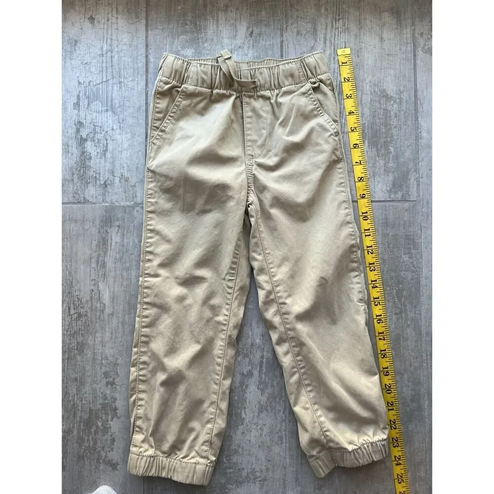 Baby Gap Khaki Tan Beige Jogger Elastic Waist Casual Everyday Pant Chino Boys 4